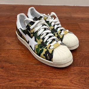 Bape X Adidas Superstar ABC Camo size 8